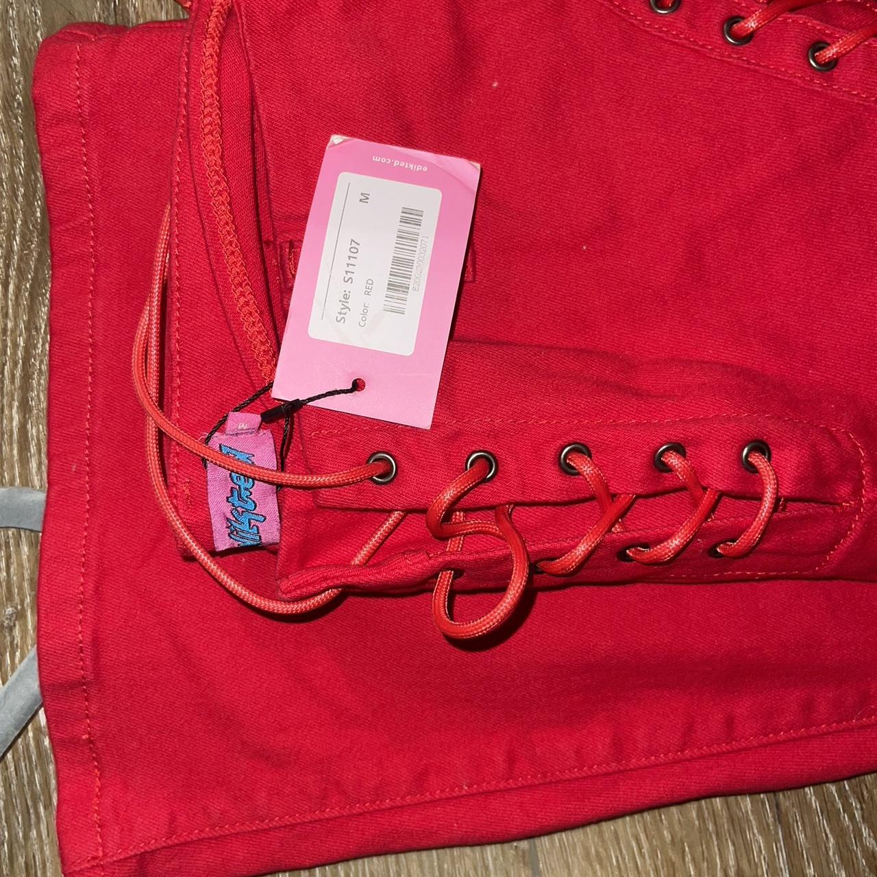 Edikted engine red flare lace up jeans ❤️‍🔥💋 - a - Depop