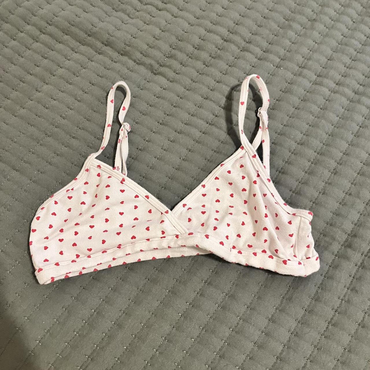 brandy heart bra, only flaw is that loose string... Depop