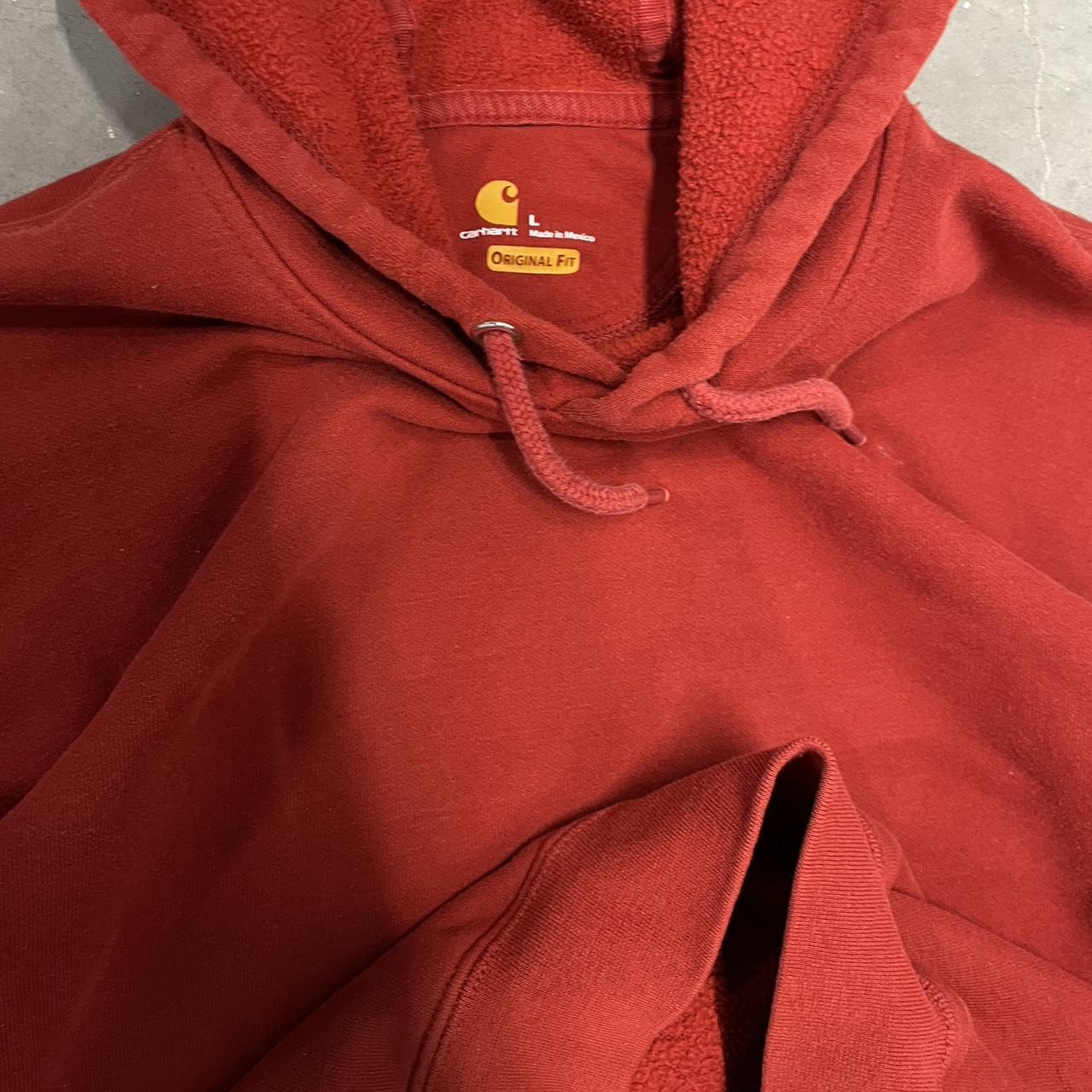 Carhartt Men's Red Hoodie | Depop