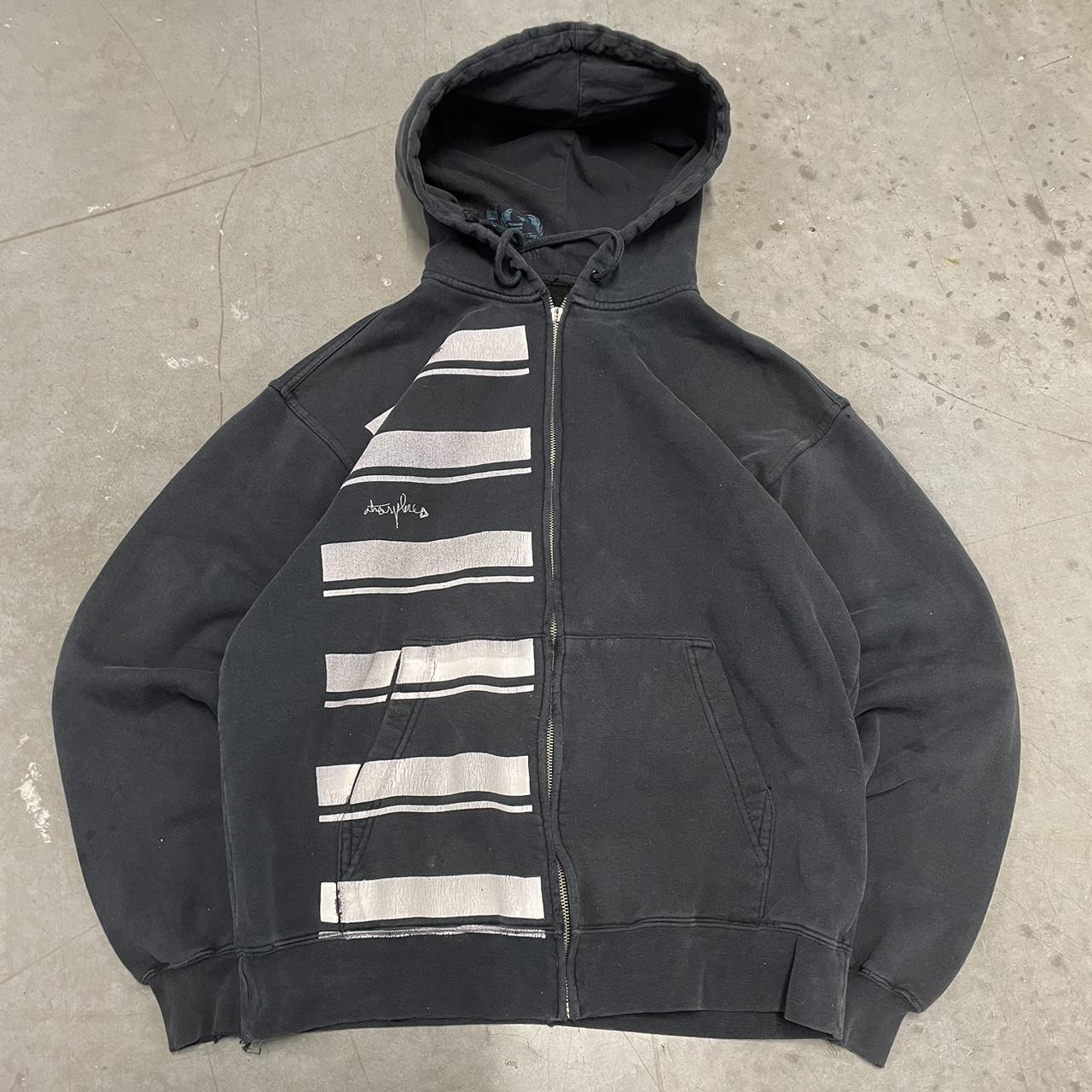 GRUNGE Y2K SOUTH POLE STYLE SKATE ZIP UP HOODIE... Depop