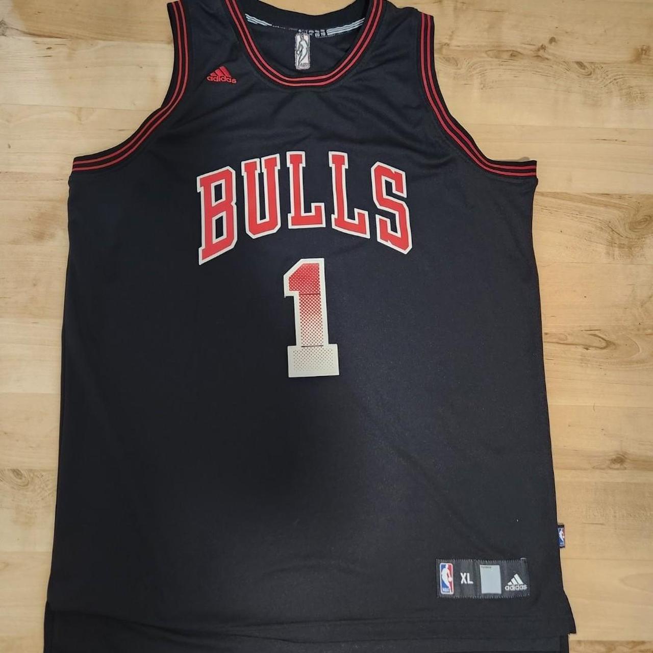 Adidas Derrick Rose Chicago Bulls Black NBA - Depop