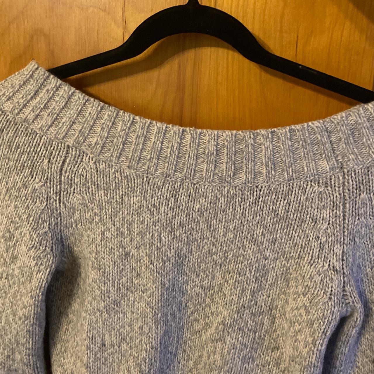 old navy grey off the shoulder sweater has two... - Depop