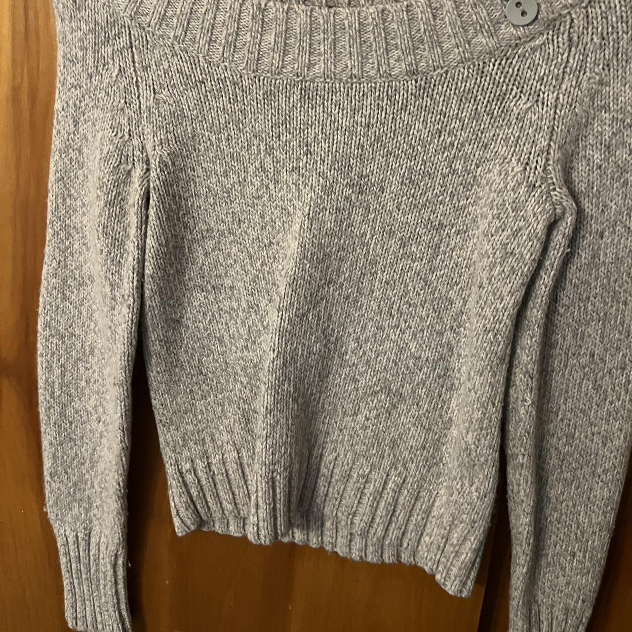 old navy grey off the shoulder sweater has two... - Depop