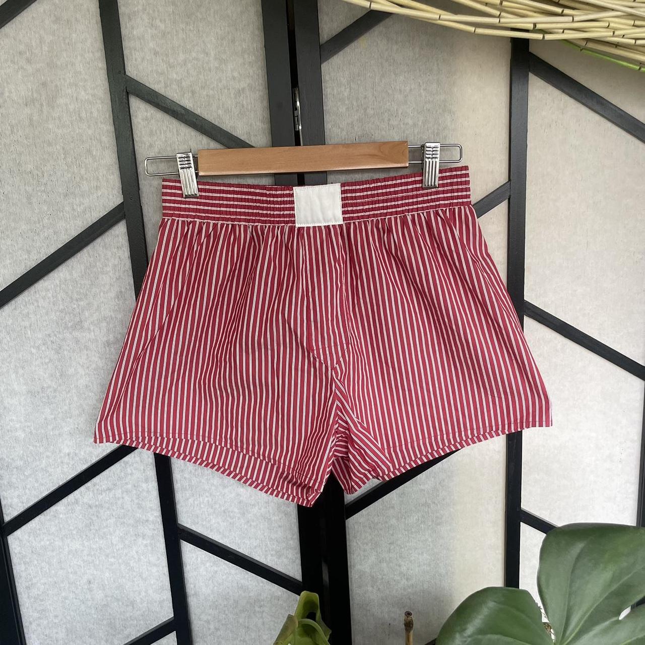 Lioness cobain shorts Red pinstriped boxers Size XS Depop
