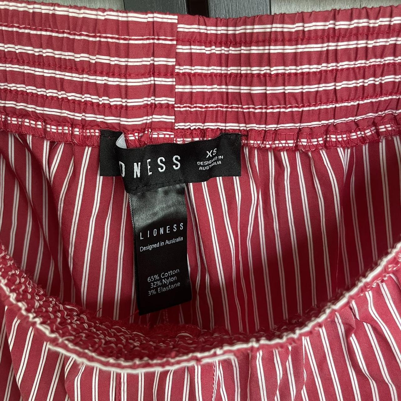 Lioness cobain shorts Red pinstriped boxers Size XS Depop