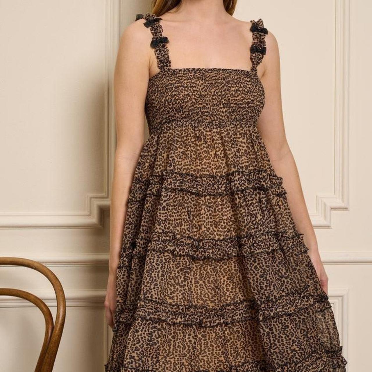 Sister Jane Lisette Leopard Print Midi Dress Step... | Depop 