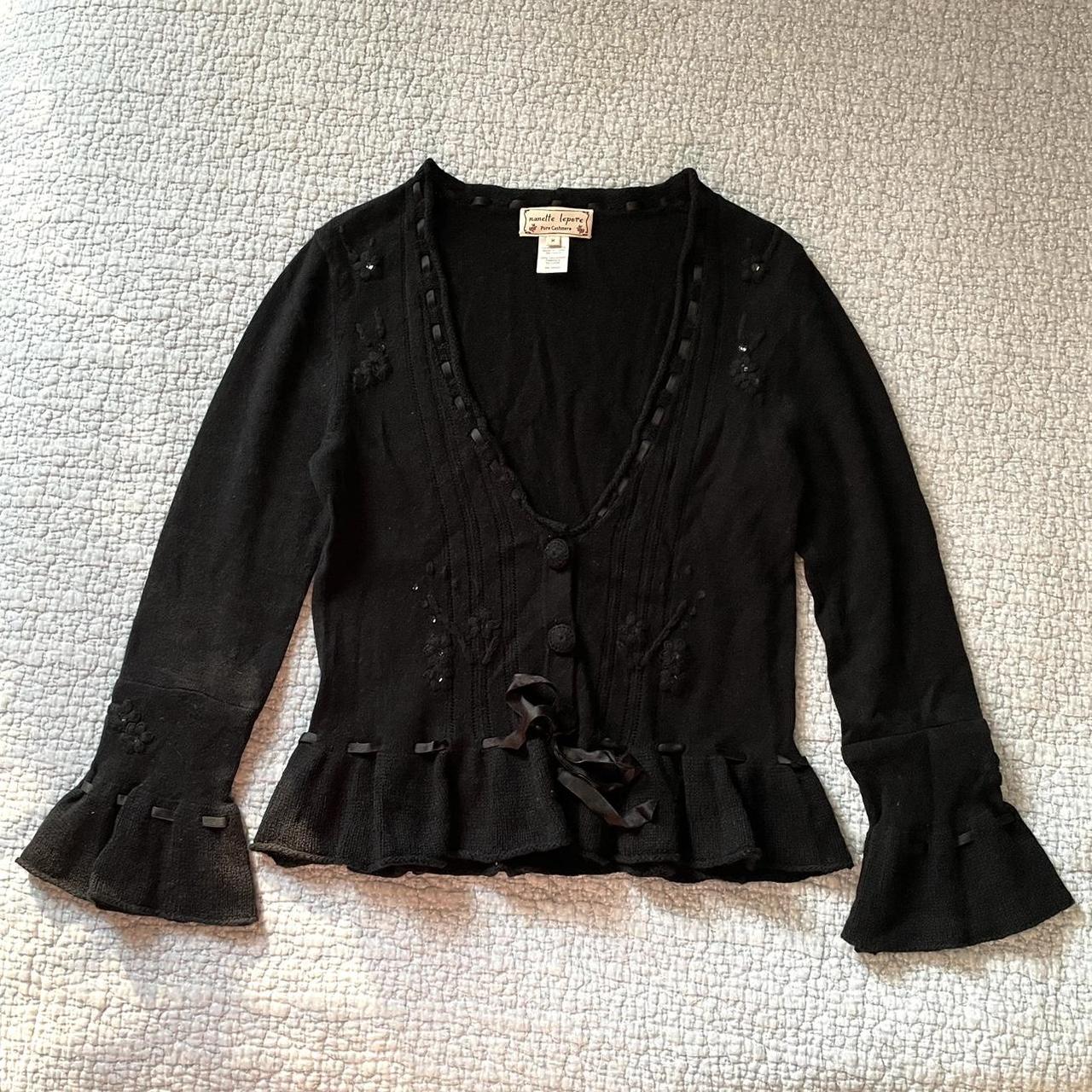 Nanette Lepore Women S Black Cardigan Depop