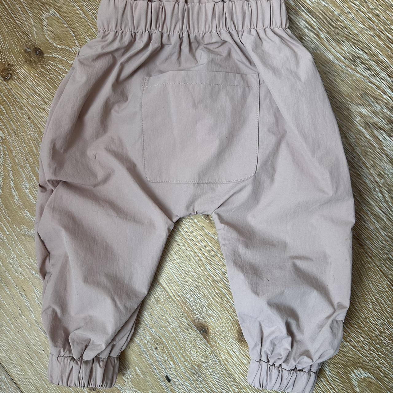 Baby rain pants dusty pink. 612 months fit true... Depop