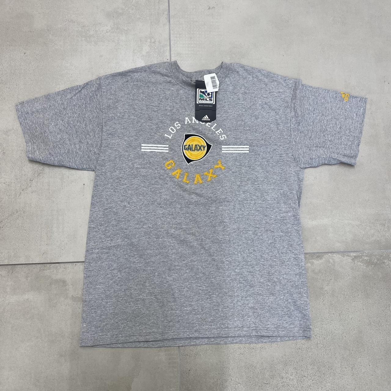 Adidas Men's Grey and Yellow T-shirt | Depop