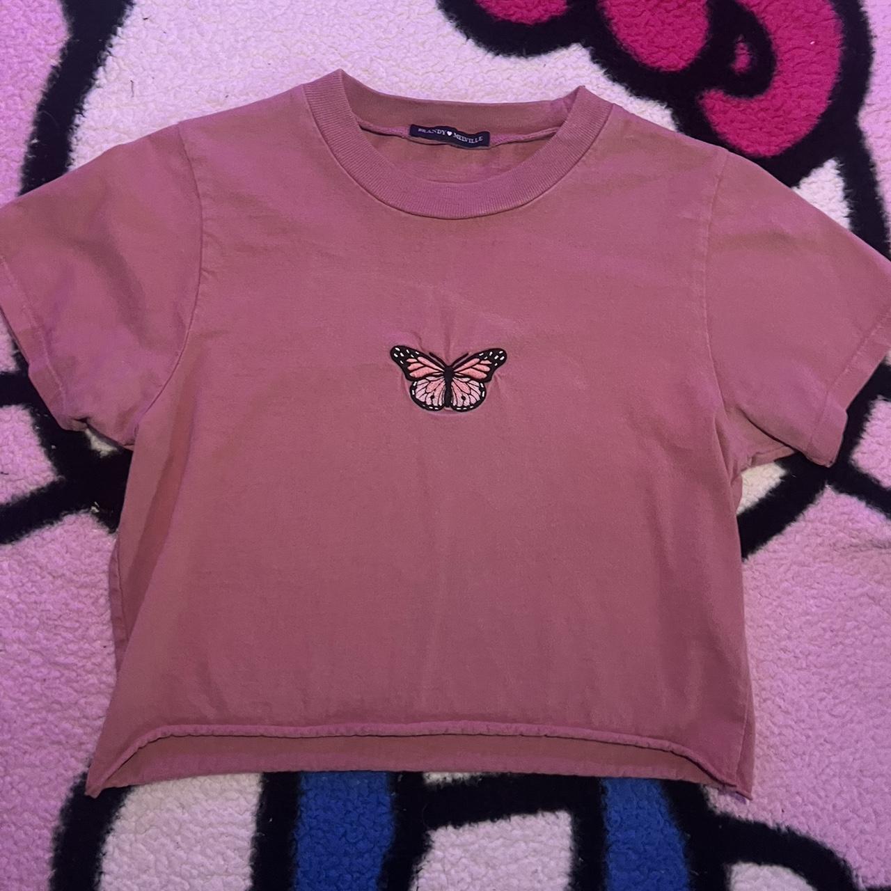 BUTTERFLY BRANDY CROP SHIRT ️brandy melville... Depop