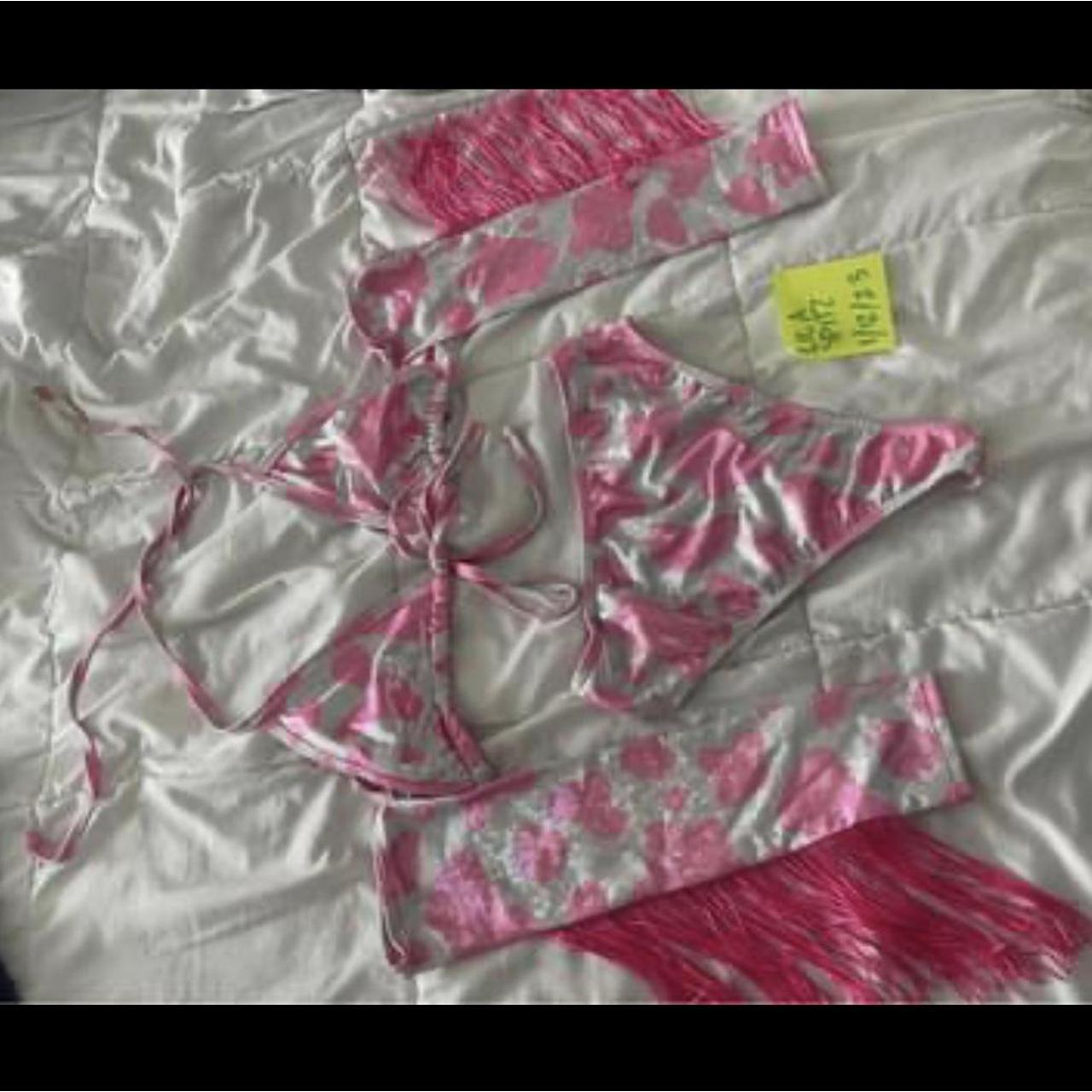 Pink cow print FREEDOM RAVE WEAR set (L) fits... - Depop