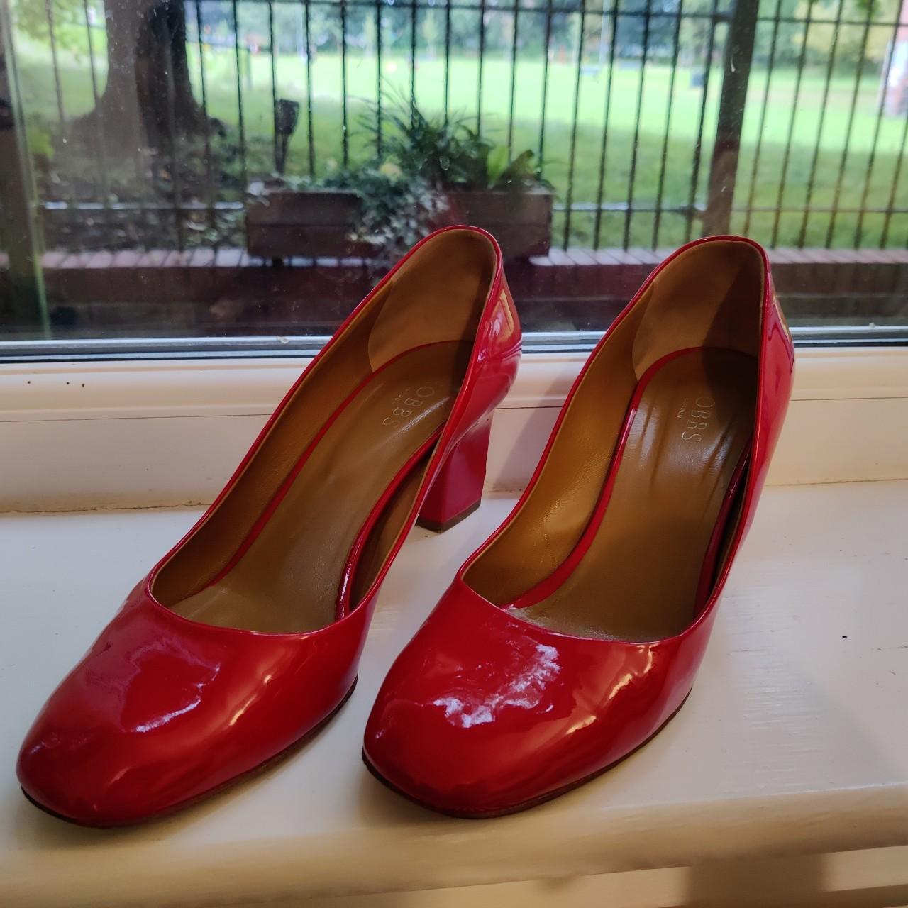 Hobbs Red Patent Leather Heels Size 7 Ladies UK... - Depop