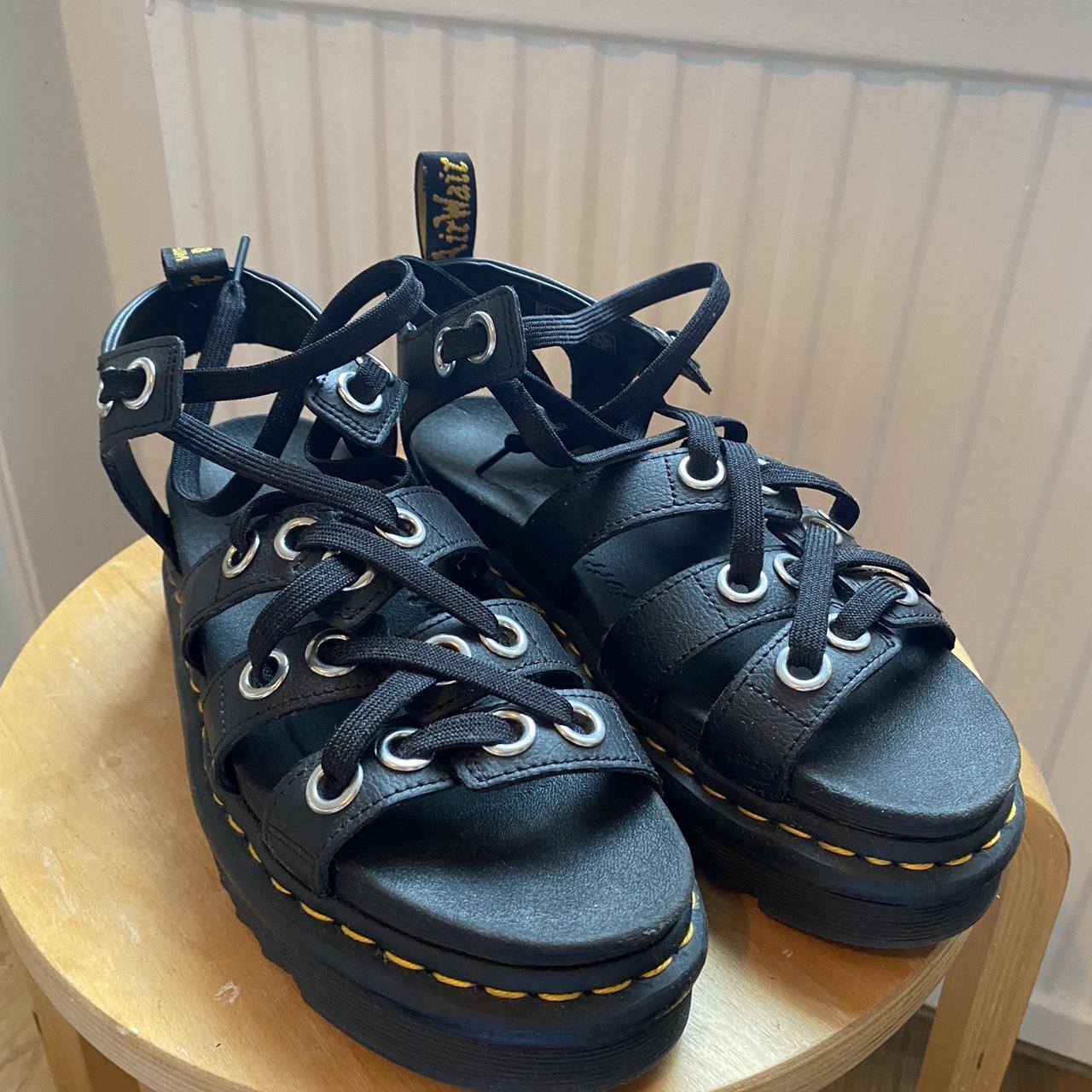 Blaire Hardware Athena Leather Strap Sandals Dr Martens - Depop