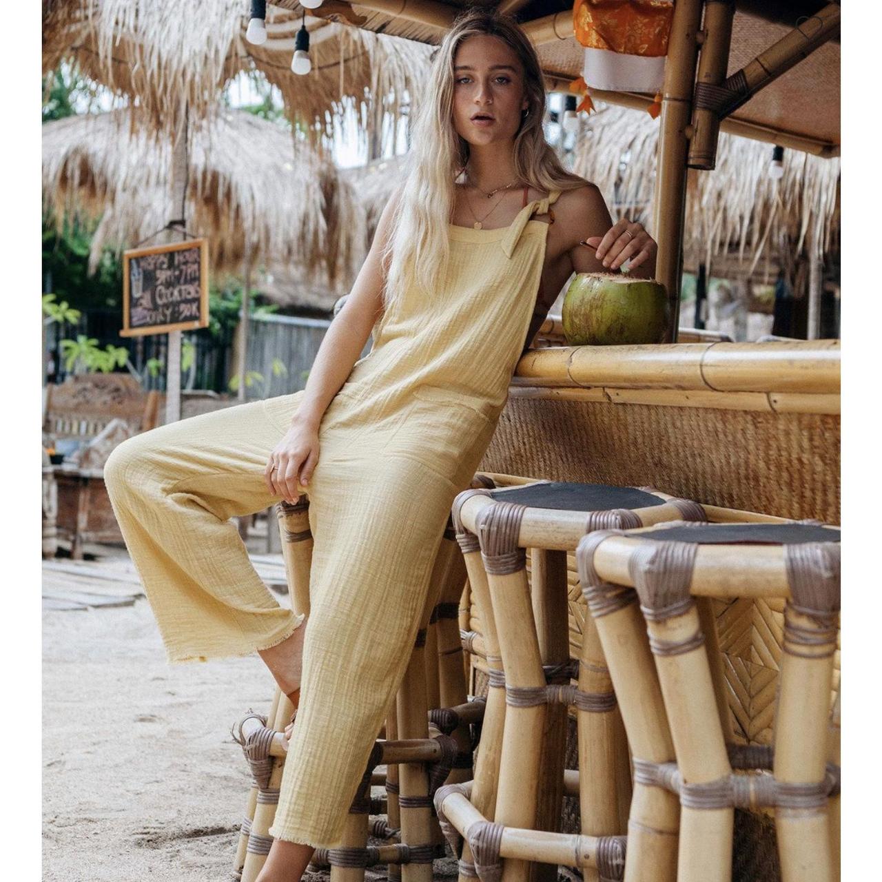 billabong yellow jumpsuit