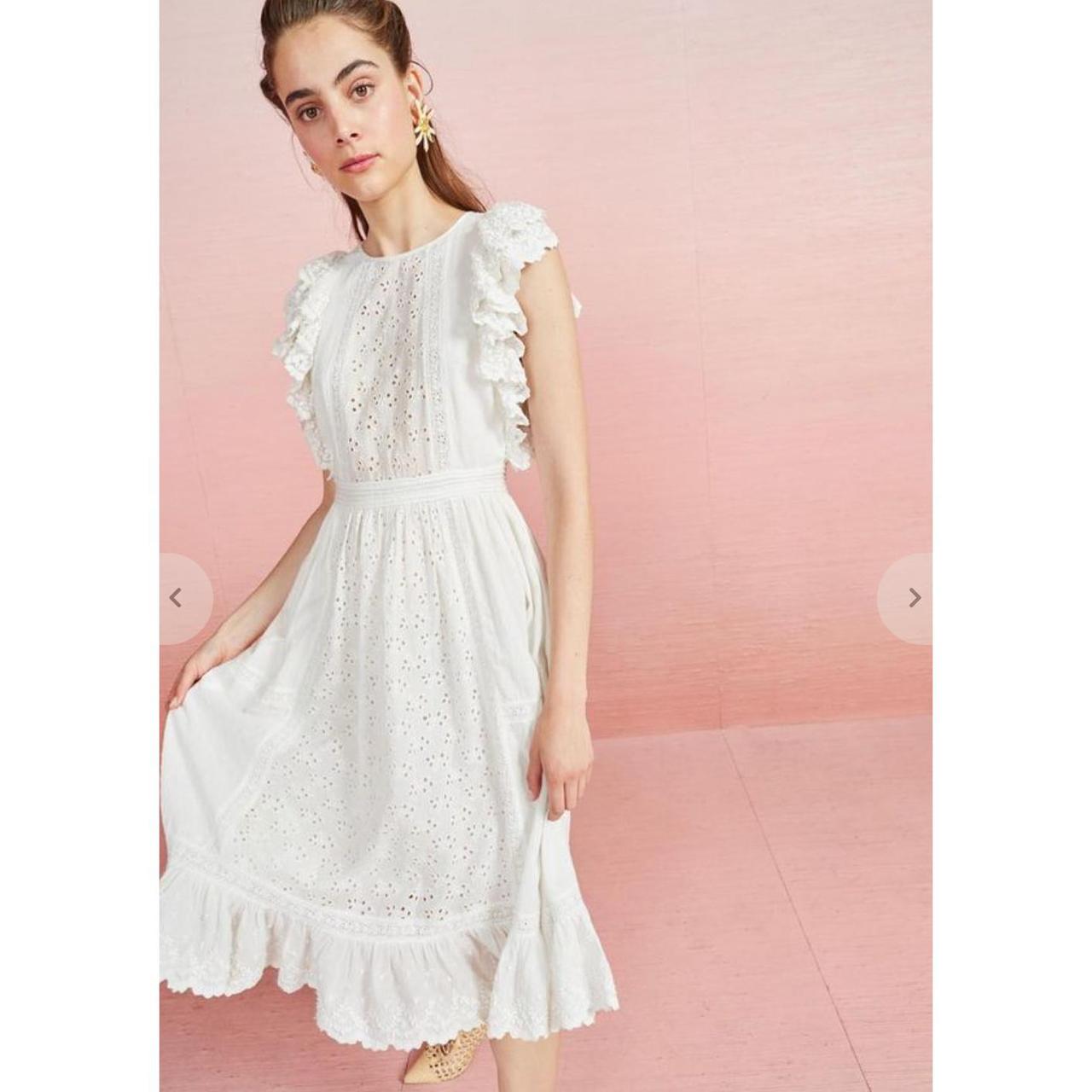 Ulla johnson 2024 white eyelet dress