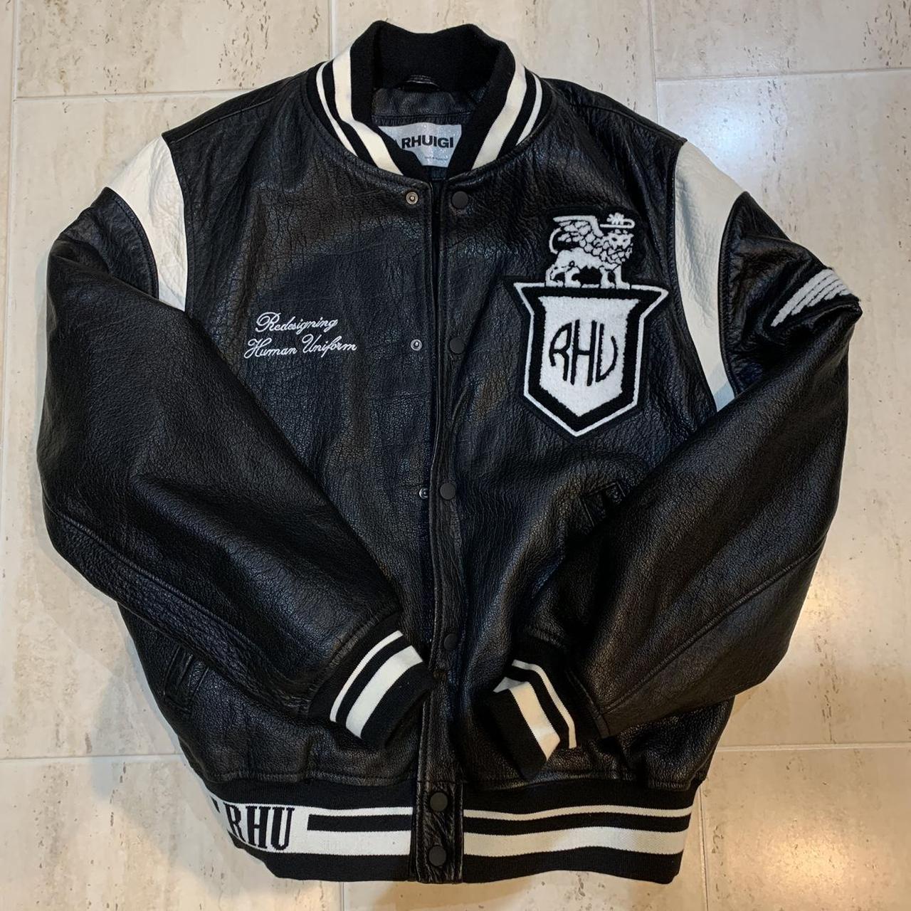 New Zara X Rhuigi Genuine Leather Bomber Jacket L | Depop