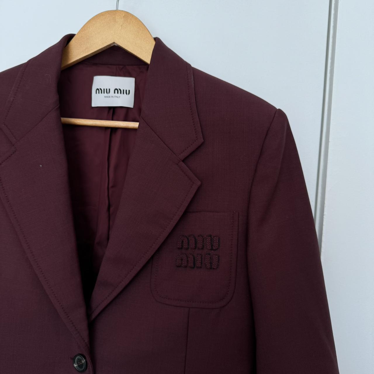 New MIU MIU SS24 Single-breasted. Mohair Jacket New | Depop