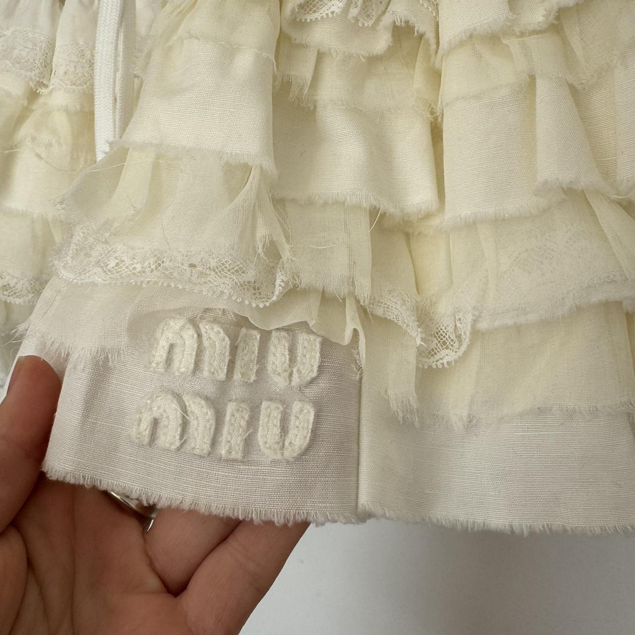 New MIU MIU SS24 Ruffle Mini Skirt Miu Miu SS24 | Depop