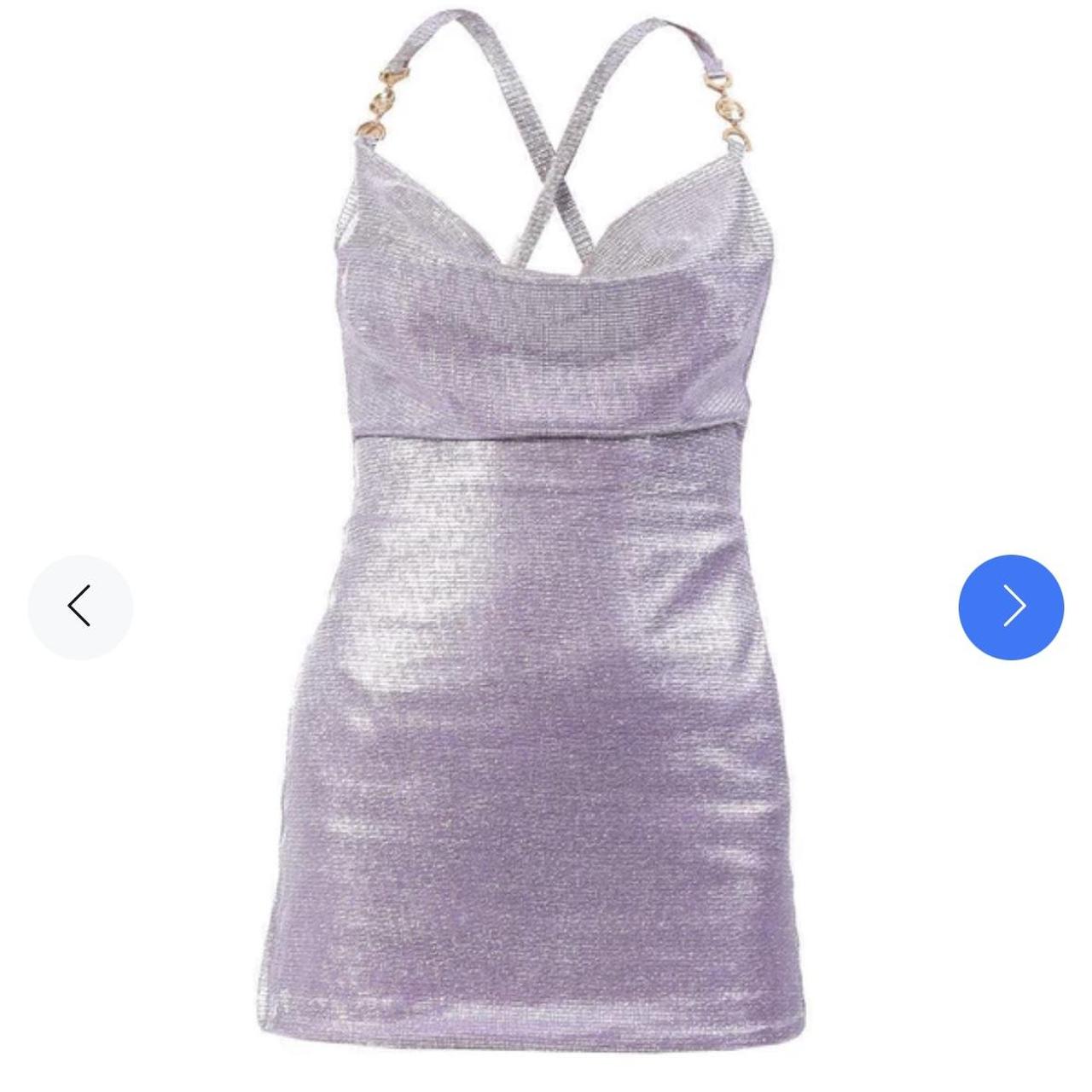Elsie and Fred Women's Purple and Silver Dress (3)