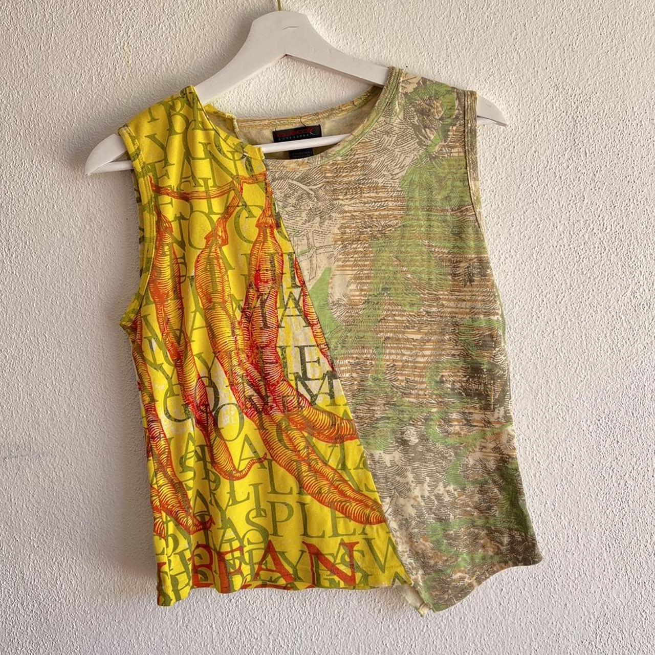 Vintage Rare and Unique Y2k Custo Barcelona Tank Top... - Depop