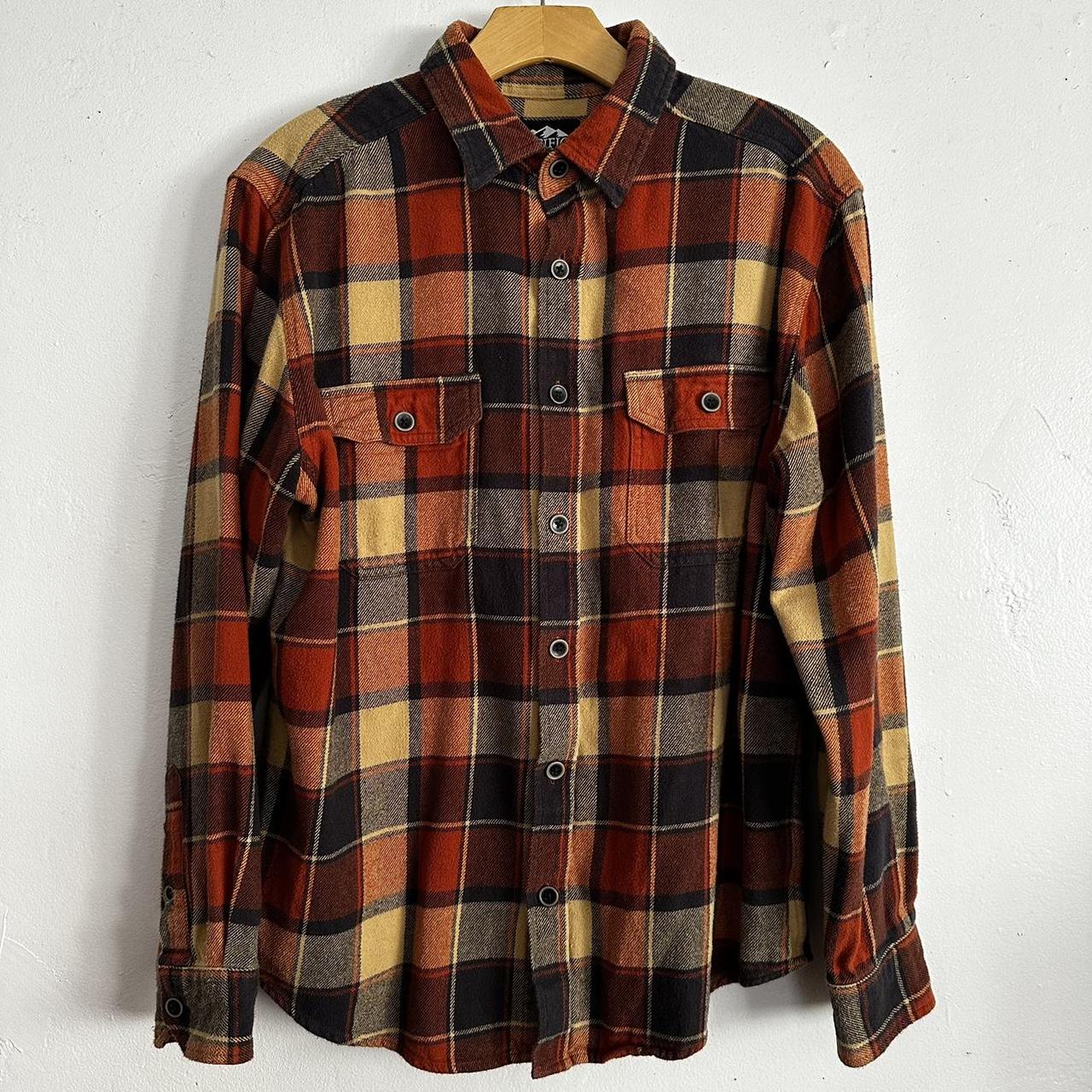 Gorgeous fall colored flannel shirt by PACIFIC... - Depop