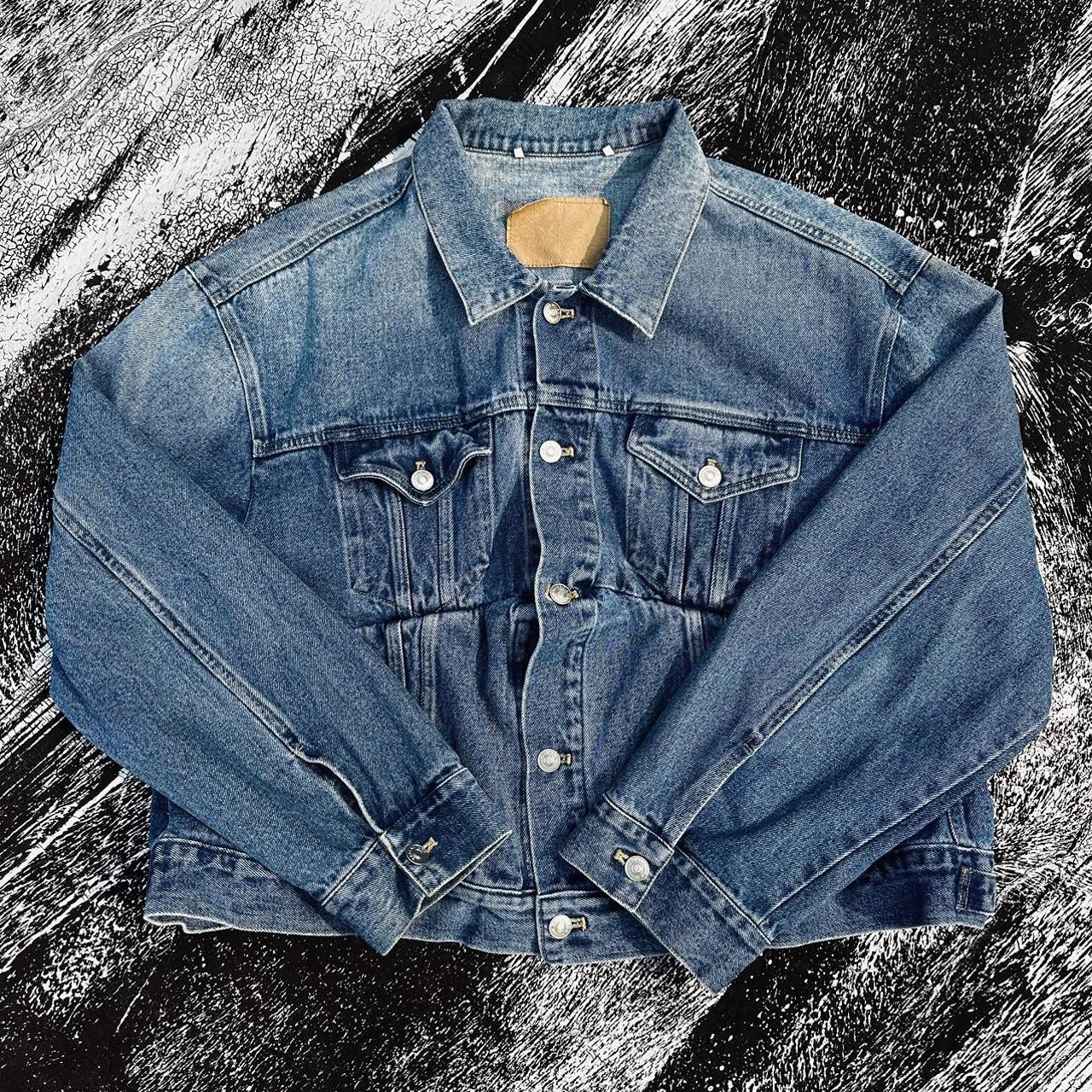 balenciaga fw2016 denim swing jacket size 40 (fits... - Depop