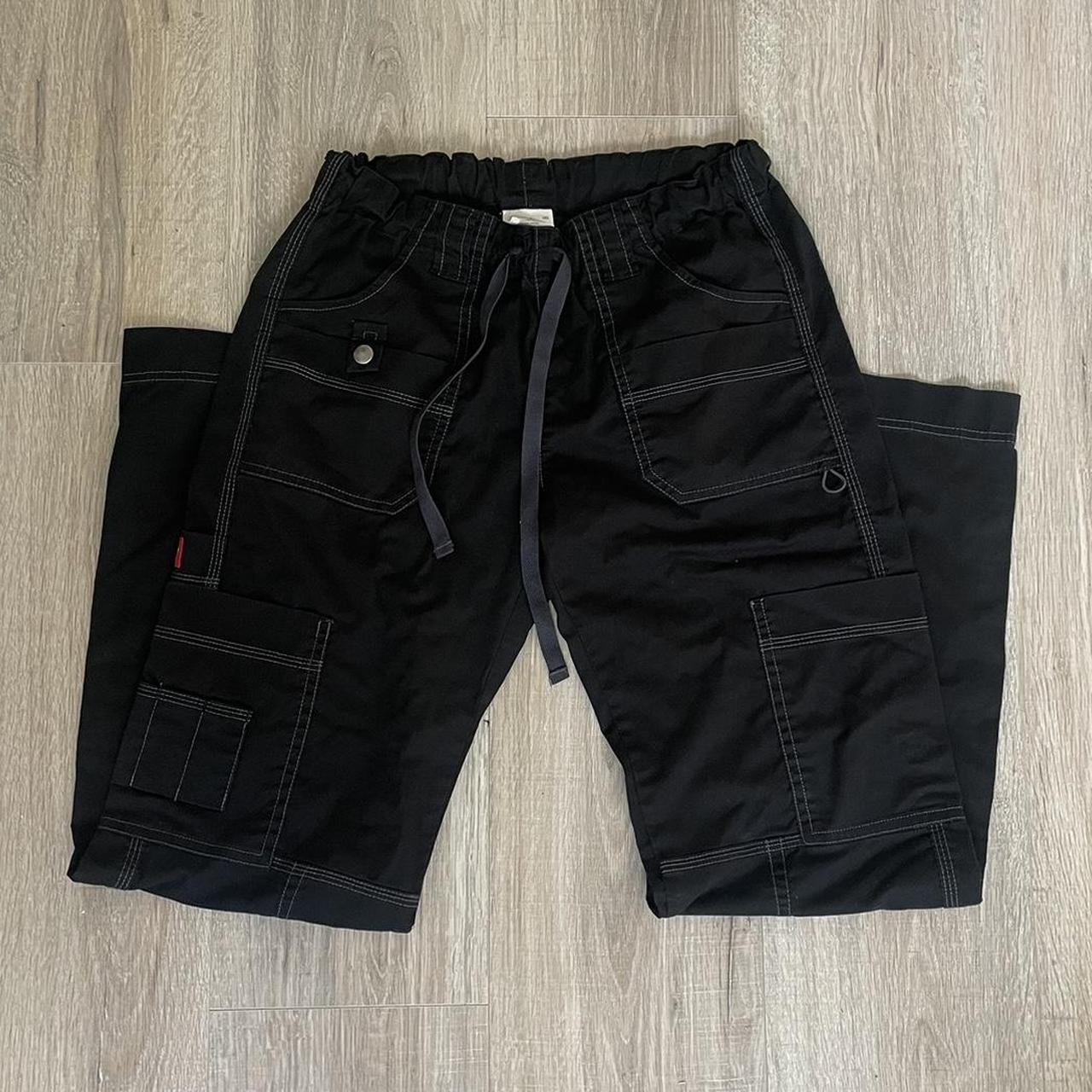 dickies black cargo pants size xs adjustable... Depop