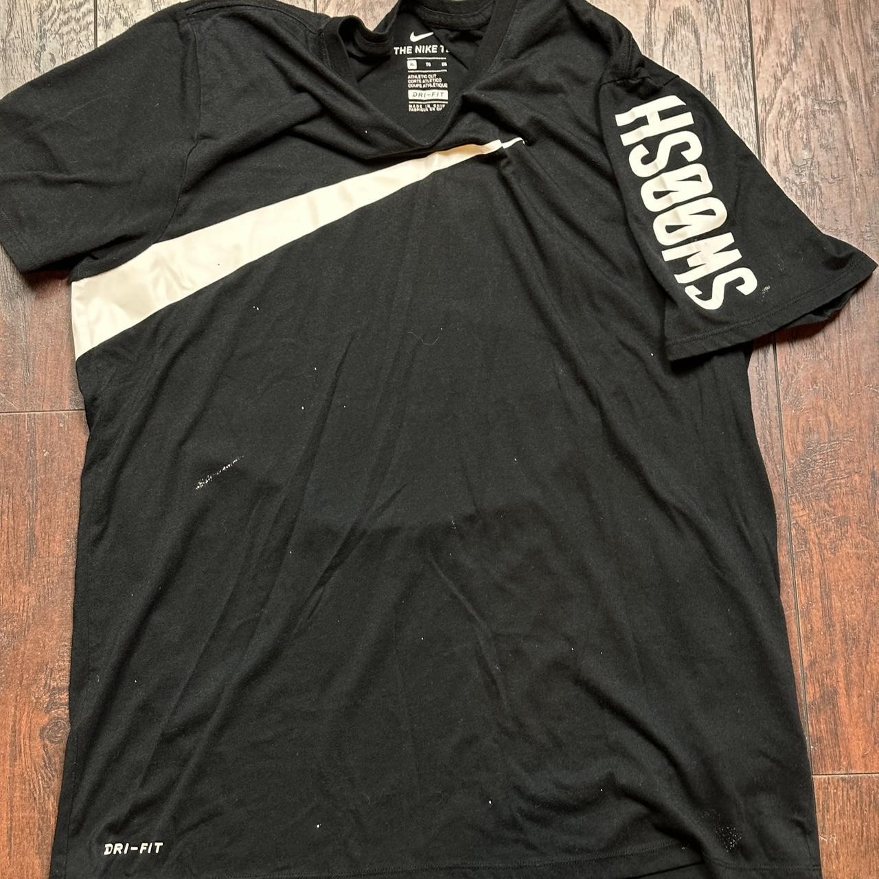 Nike Big Swoosh T-Shirt / Black/White - Medium | eBay