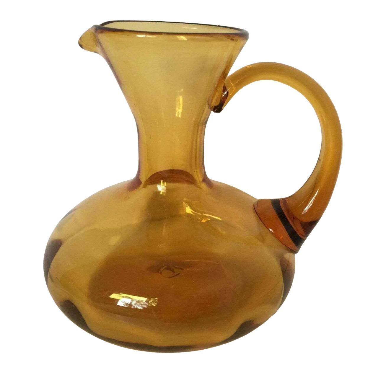 Vintage Antique Handblown Amber Glass Aladdin Vase... - Depop