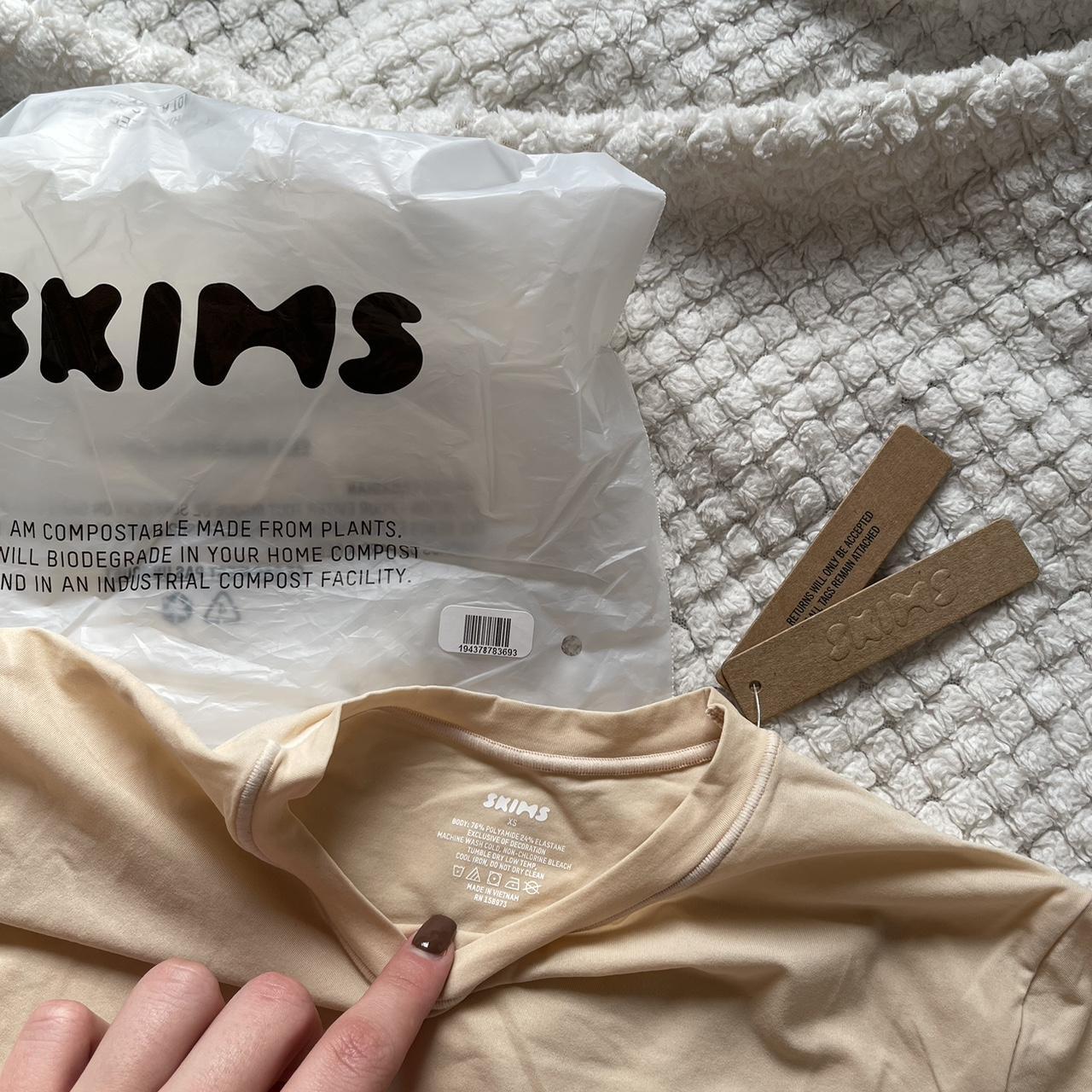 skims top in sand xs brand new with tags and... Depop