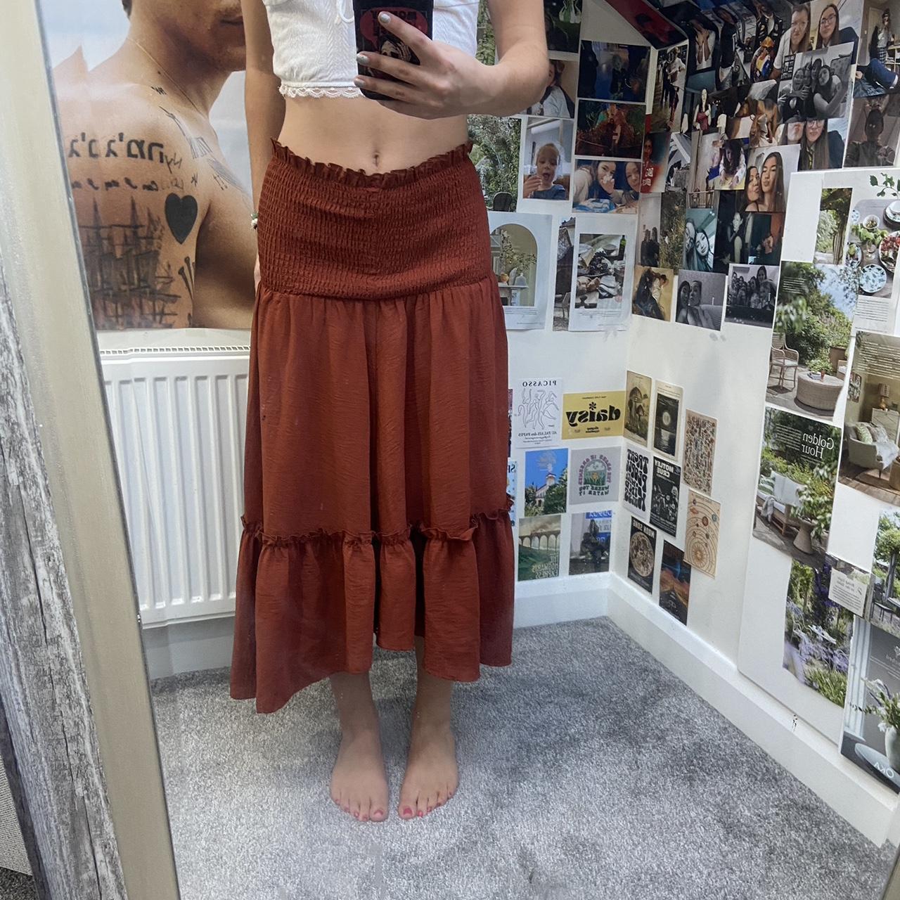 Brown CIDER Elastic Dress/Skirt dress Size XS... Depop