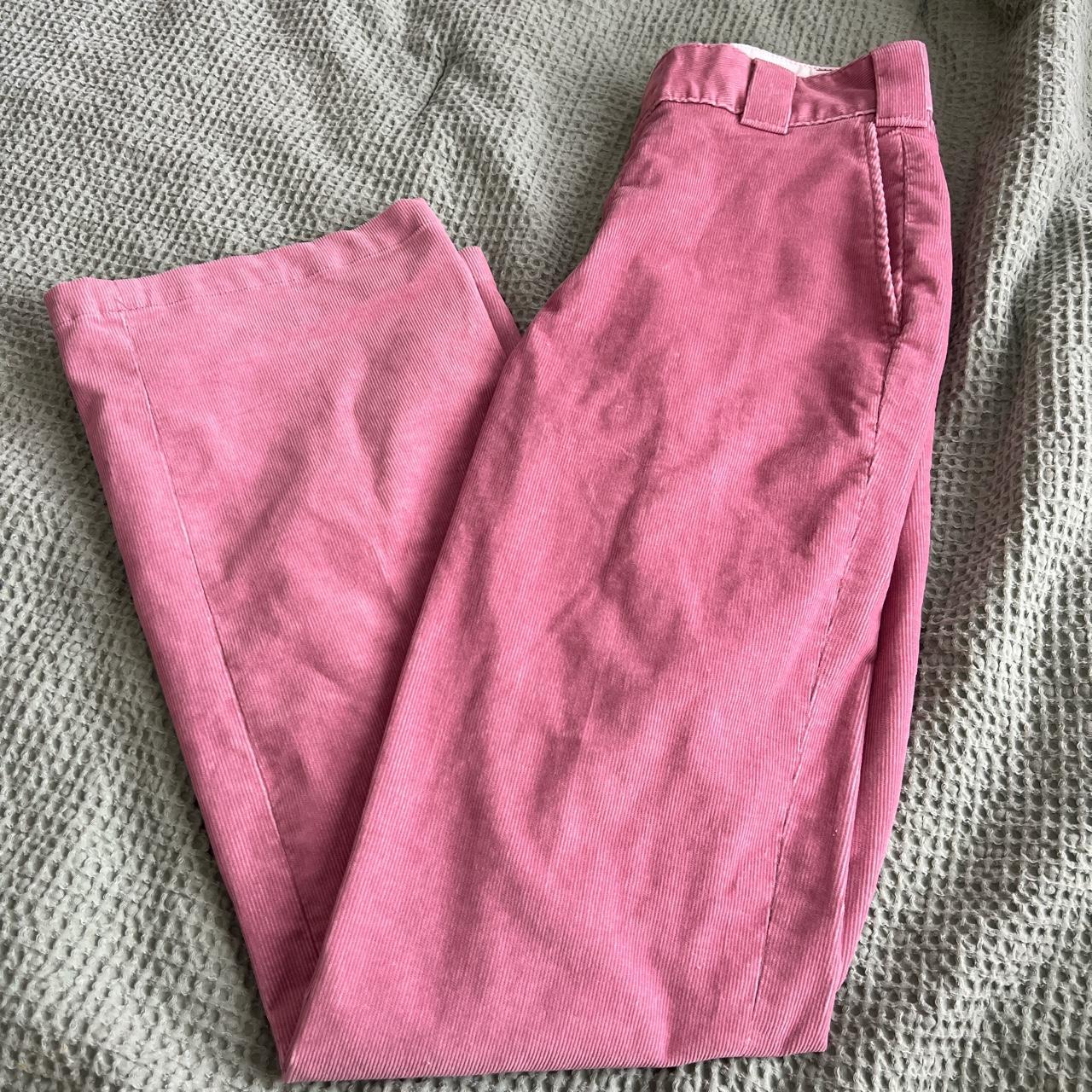 pink corduroy pants sizes: -general size: 2 -waist... - Depop