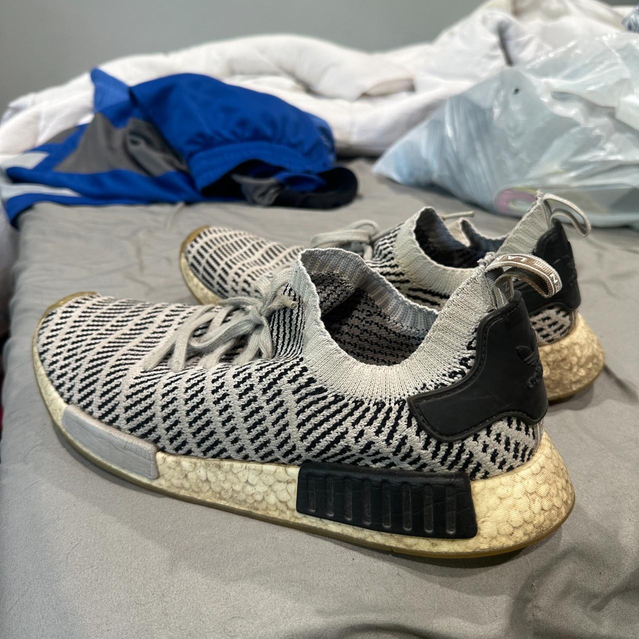 Size 13.5 Adidas NMD Grey and Black Depop