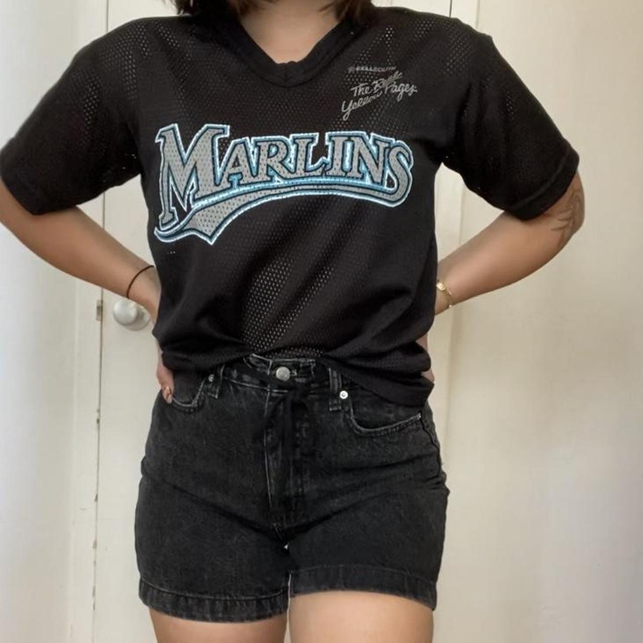 ⚾️90s Vintage Retro Florida Marlins MLB Shirt🐟 Soft - Depop