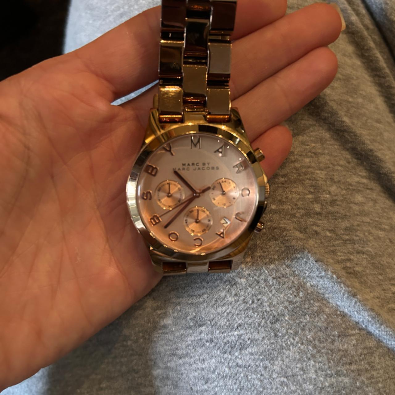 Marc unconfterble jacobs silver and rose gold watch