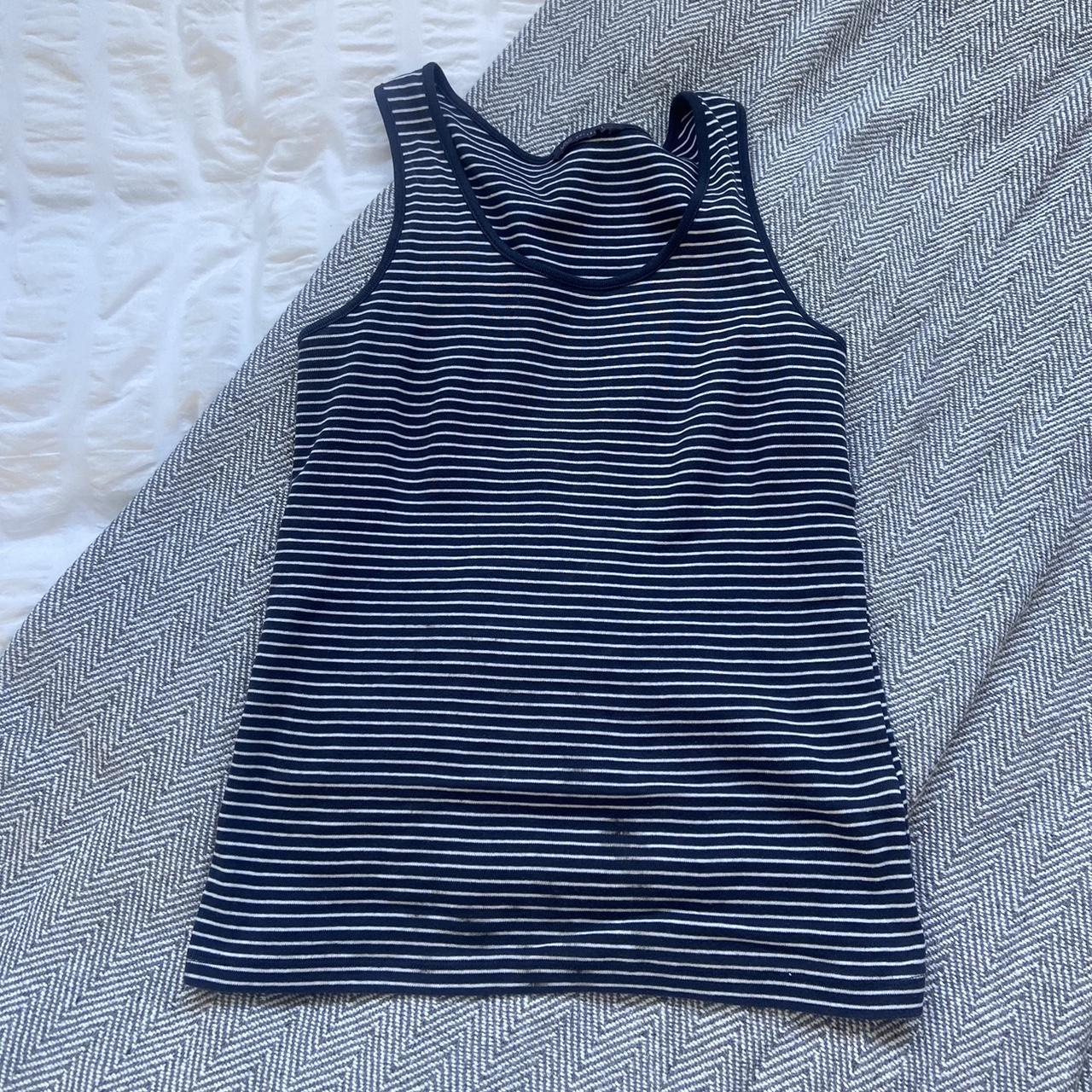 - Striped tank top - Shown on a UK8, 5’6” - Stains... - Depop