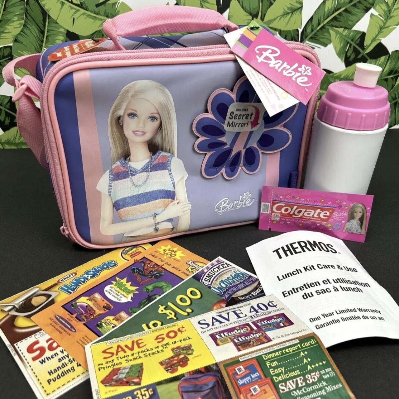 Retro Deadstock Y2K Barbie Thermos Lunchbox 2004 - Depop