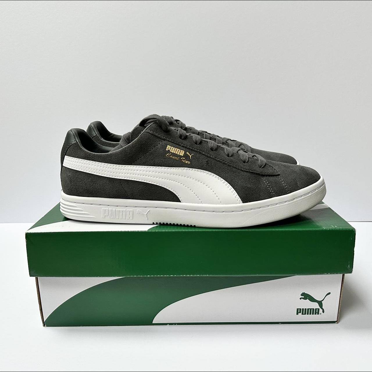 Puma Court Star FS Trainers - Iron gate white-gold -... - Depop