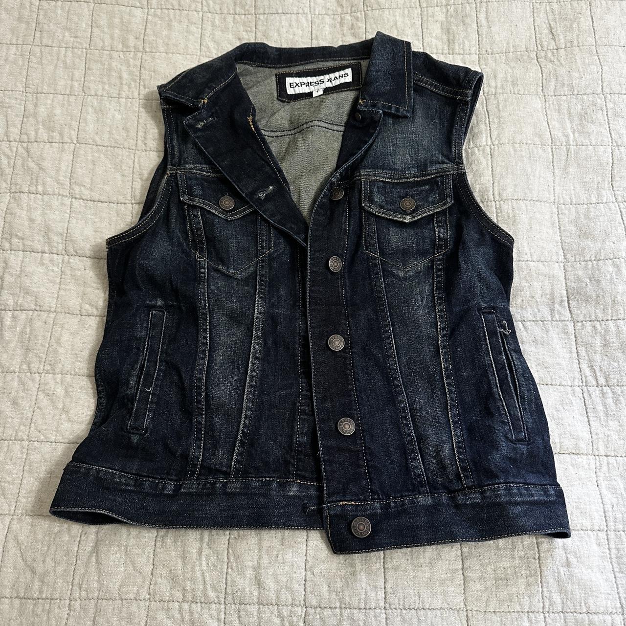 Express denim sale vest