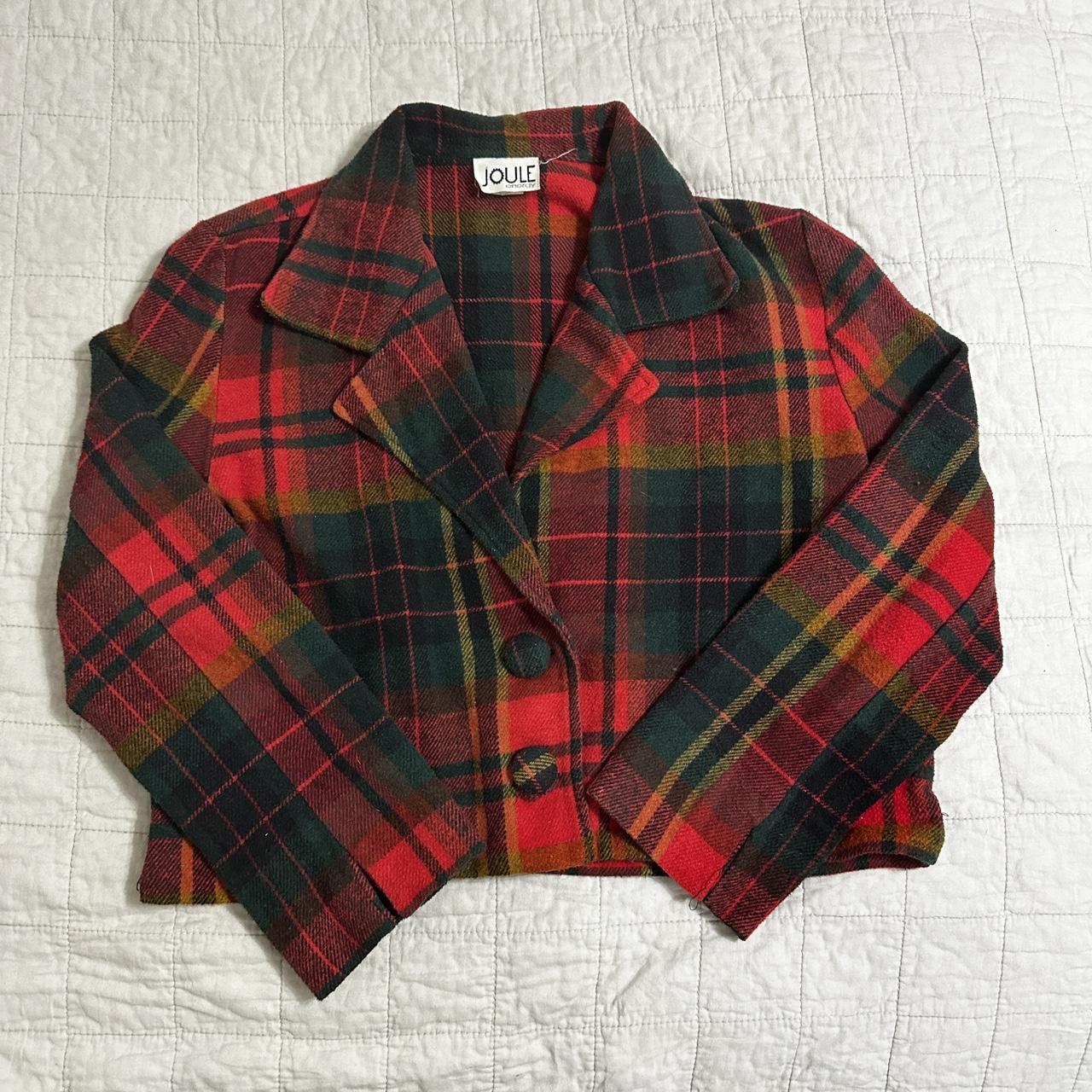 Joules red tartan on sale jacket