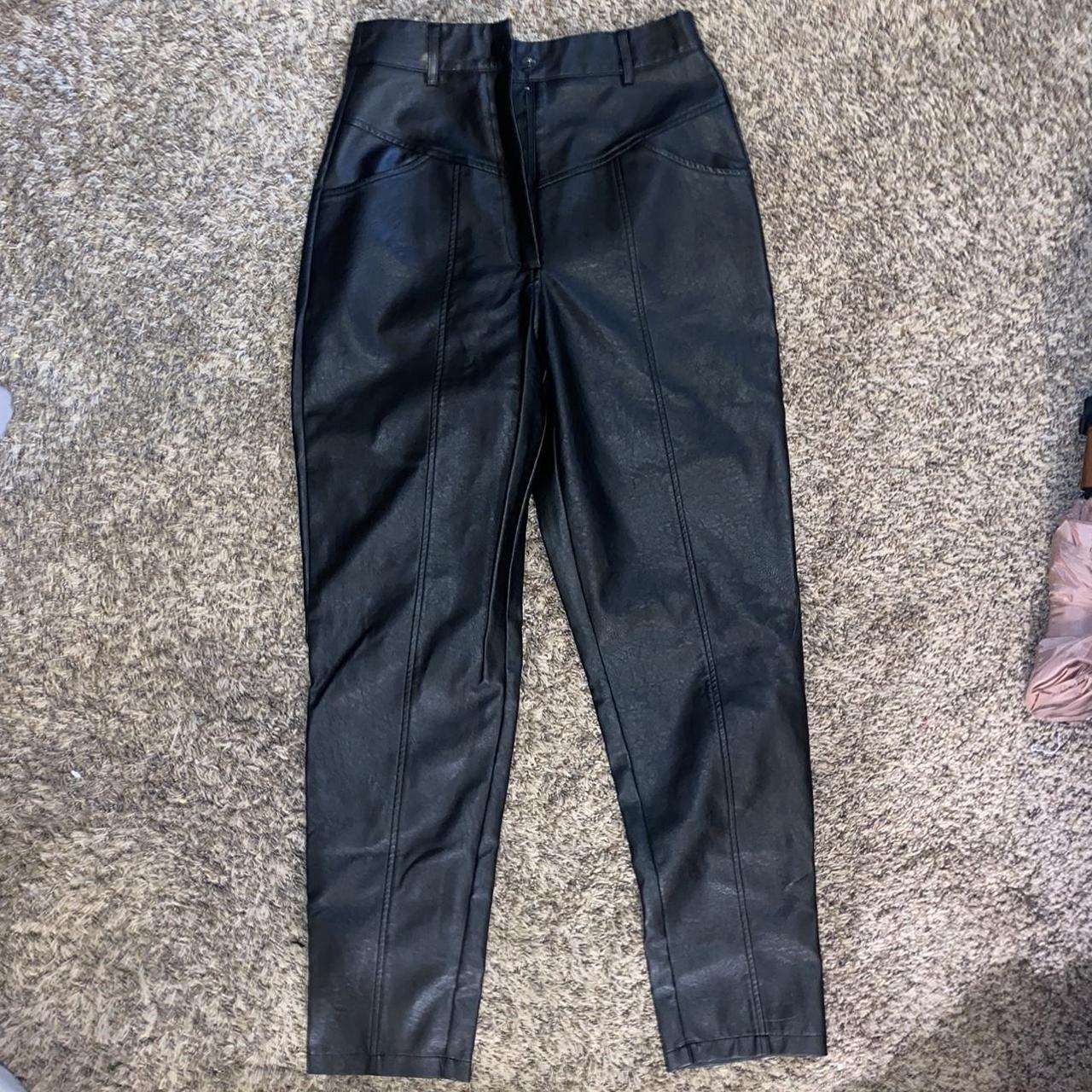 Nasty gal size 4 vegan leather pants -soft... - Depop