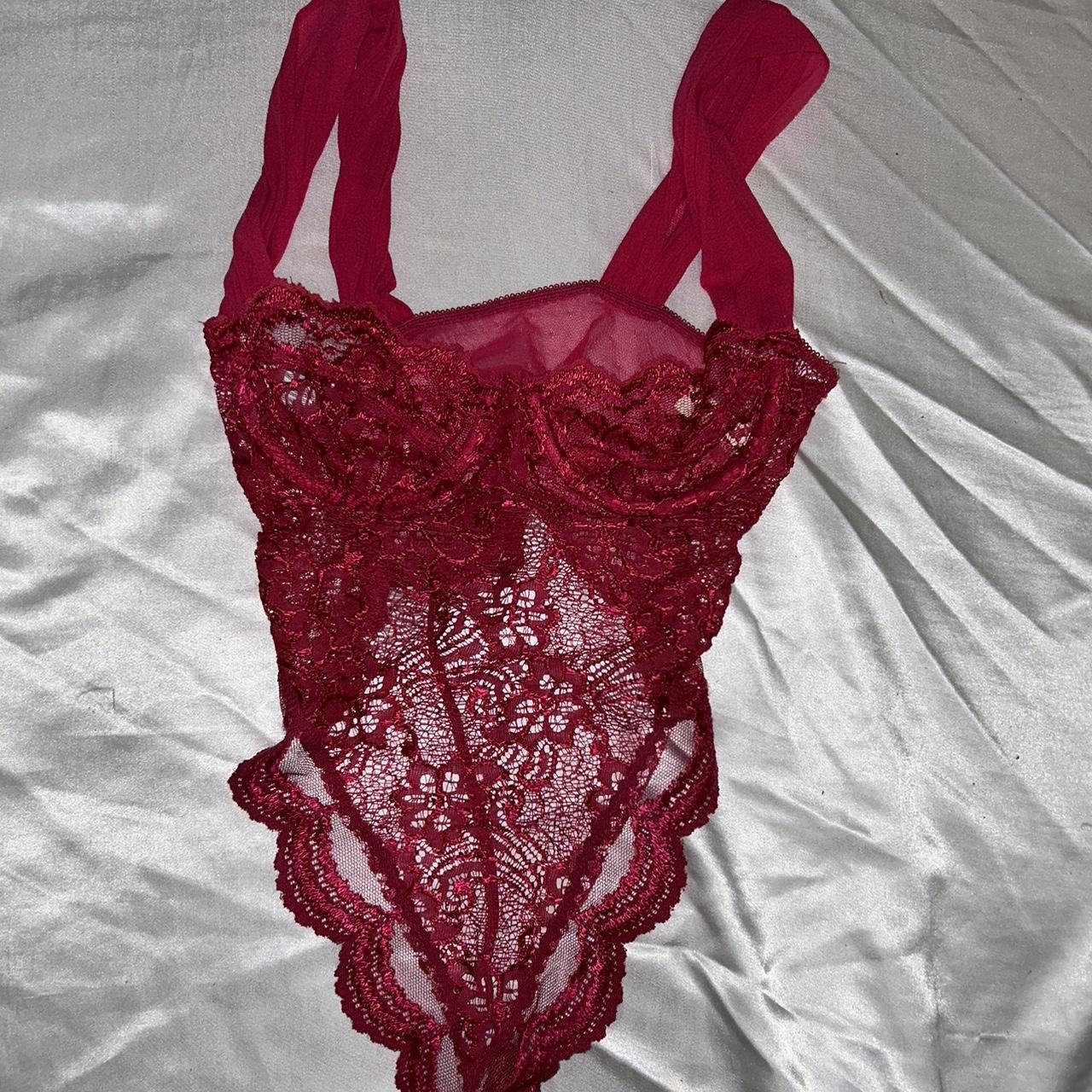 Victoria's Secret Women's Pink Bodysuit | Depop