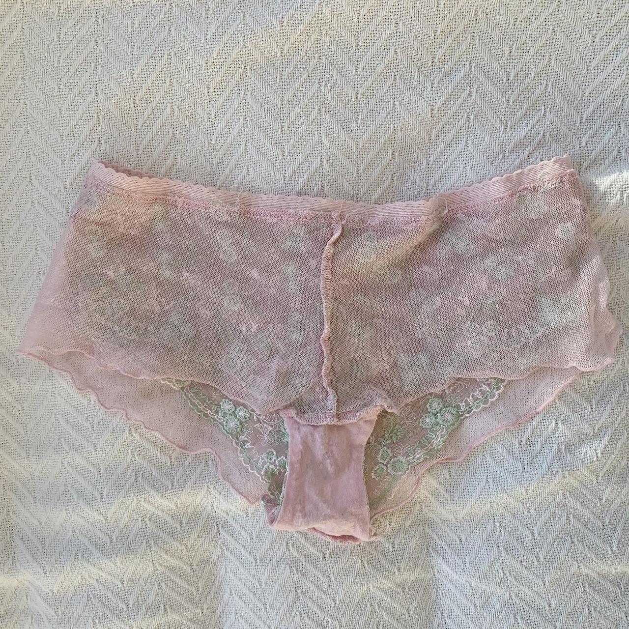 Unbranded Women's Pink and Green Panties | Depop