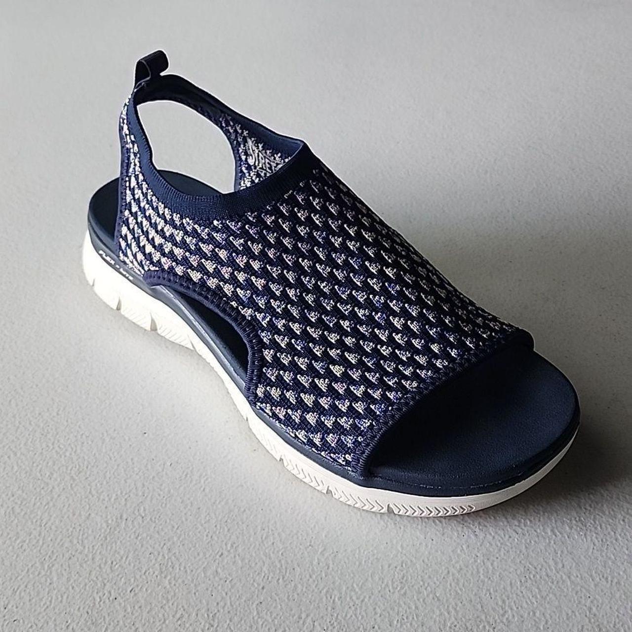 New Sketchers Sandals Flex Appeal in Navy Fiesta Depop