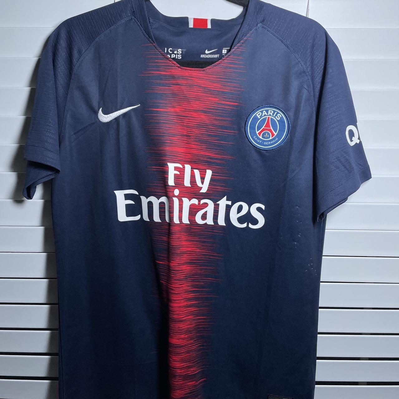 Nike PSG Paris Saint Germain Blue/Navy Mbappe Soccer... - Depop