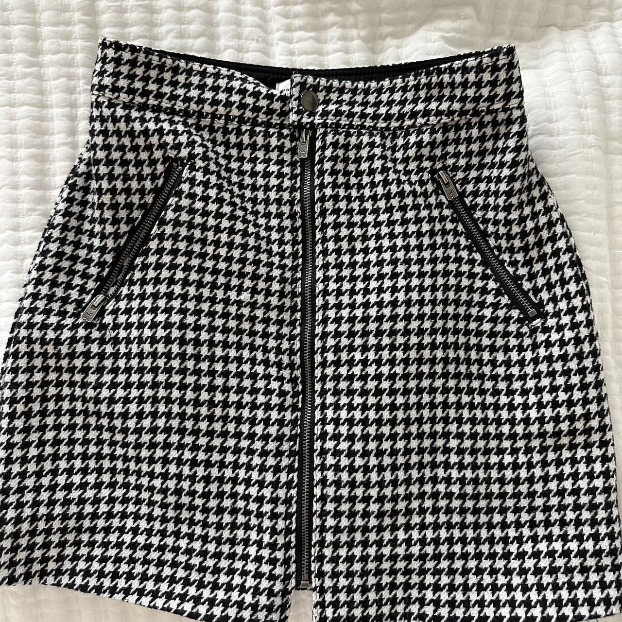 hollister black and white skirt. black and white... - Depop