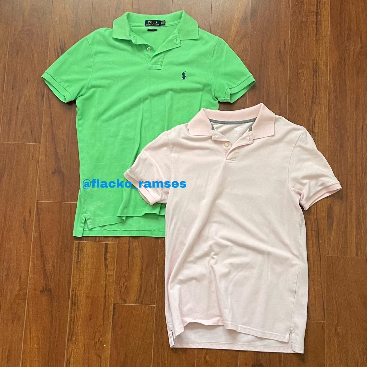 Polo Ralph Lauren Men's Green and Pink Polo-shirts