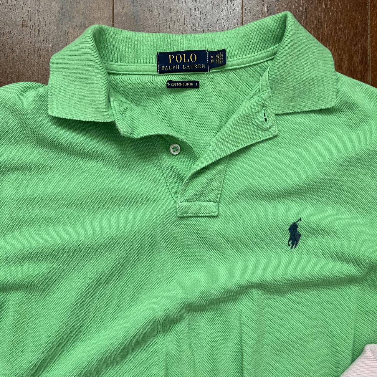 Polo Ralph Lauren Men's Green and Pink Polo-shirts (2)