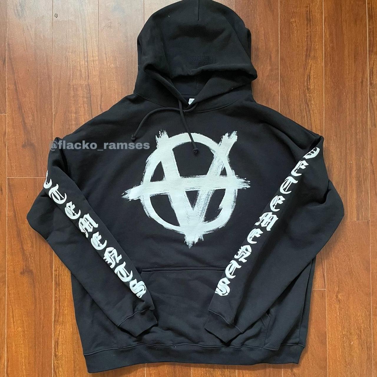 Vetements Anarchy Hoodie • Size Medium • fit is... - Depop