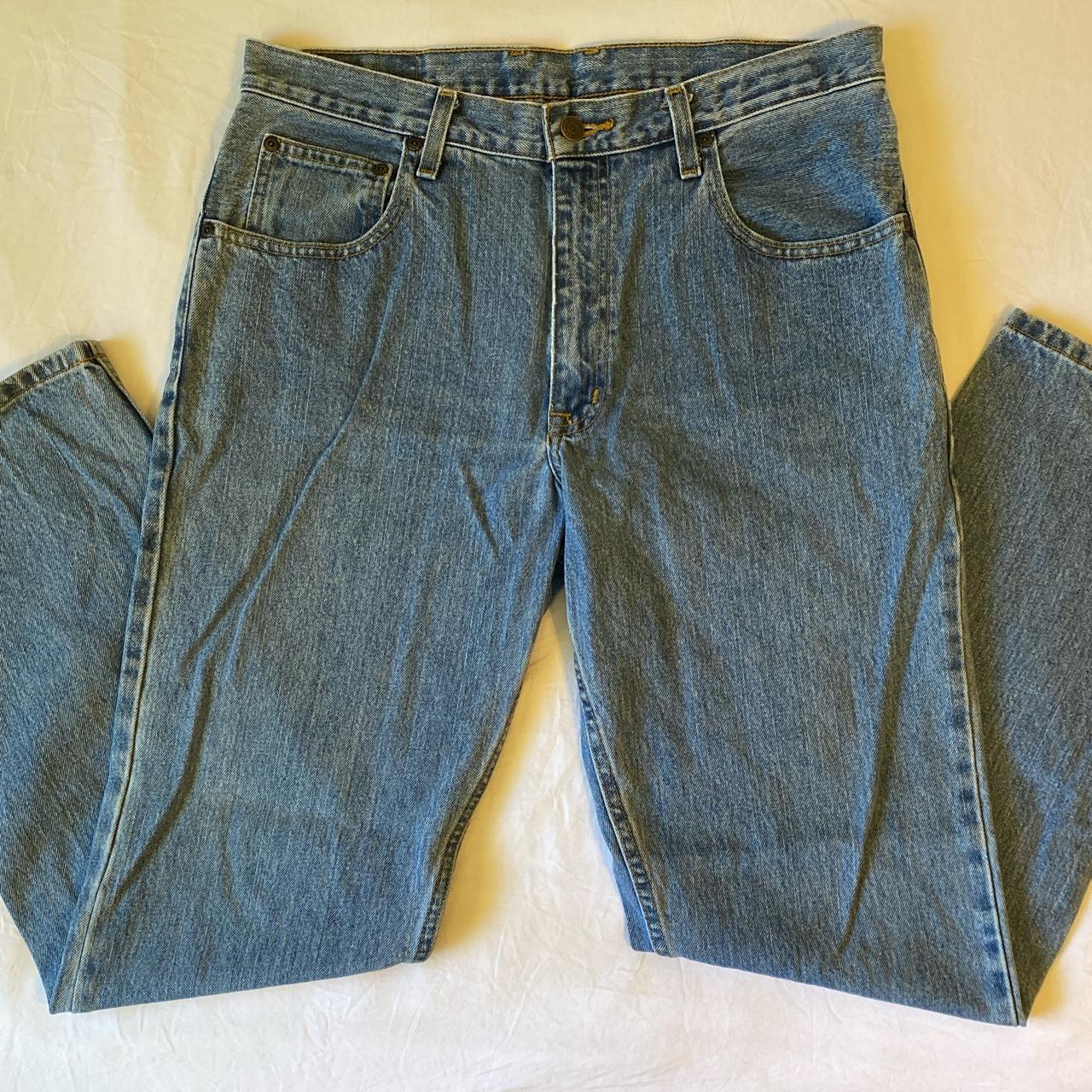 baggy arizona jeans - perfect light wash - waist: - Depop